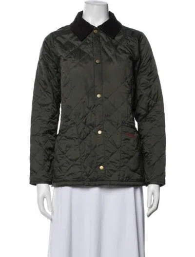 Pre-owned Barbour Coat In Green