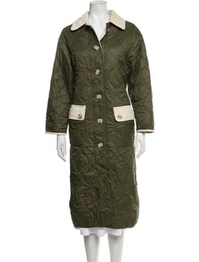 Pre-owned Barbour Coat In Green