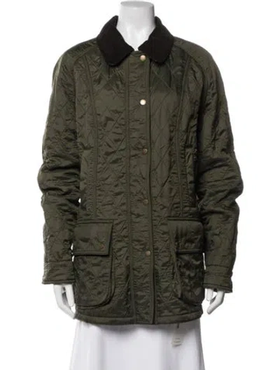 Pre-owned Barbour Coat In Green