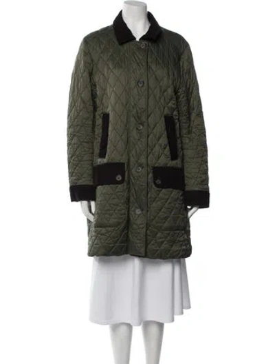 Pre-owned Barbour Coat In Green