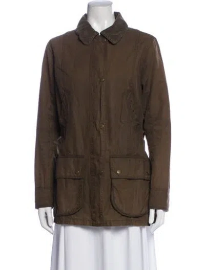 Pre-owned Barbour Coat In Green