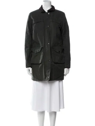 Pre-owned Barbour Coat In Green