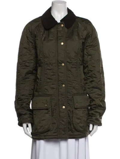 Pre-owned Barbour Coat In Green