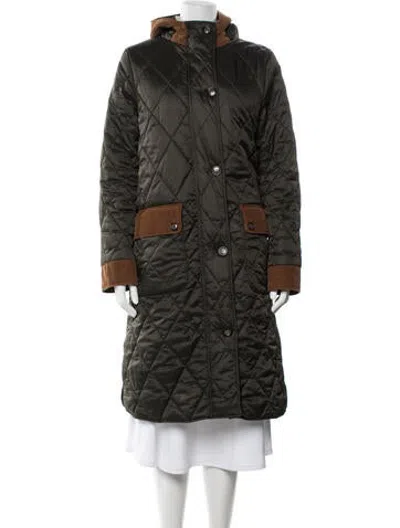 Pre-owned Barbour Coat In Green