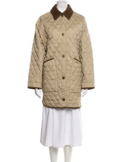 Pre-owned Barbour Coat In Neutral