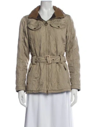 Pre-owned Barbour Coat In Neutral