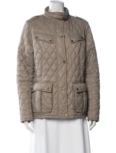 Pre-owned Barbour Coat In Neutrals