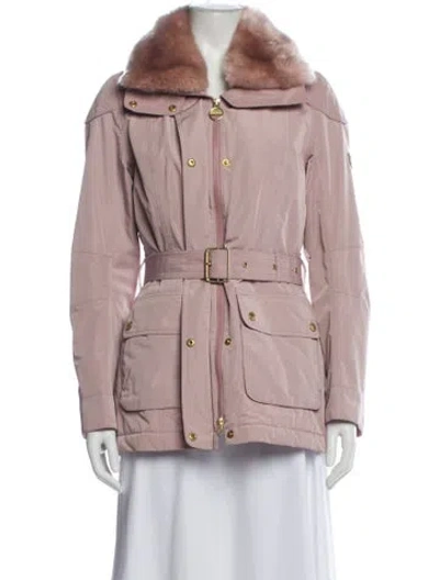 Pre-owned Barbour Coat In Pink