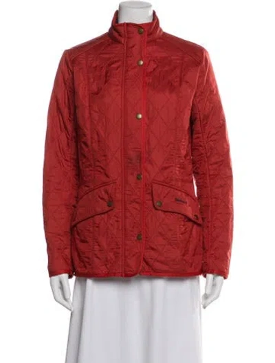 Pre-owned Barbour Coat In Red