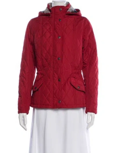 Pre-owned Barbour Coat W/ Tags In Red