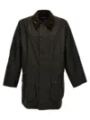 Barbour 'utility' Jacket Featuring Corduroy Collar In Green