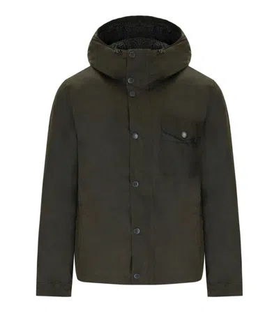 BARBOUR BARBOUR KEVLAR WAX OLIVE GREEN HOODED JACKET