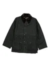 Barbour Oversized Solway Waxed Jacket In Animal Print