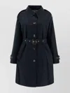 Barbour Belted Button-fastening Trench Coat In Blue