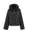 Barbour Hooded Corduroy-collar Jacket In Black