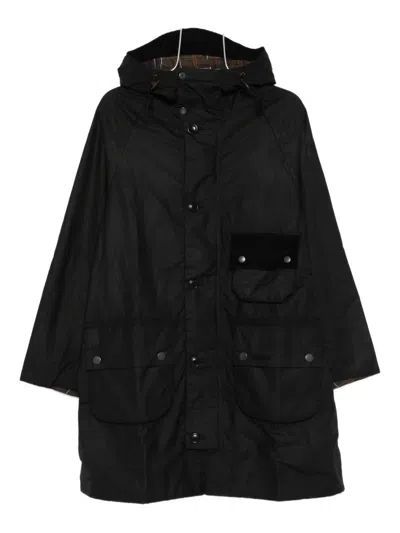 Barbour Solway Hooded Coat In Black