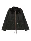 Barbour Flap-pocket Hooded Jacket In Black