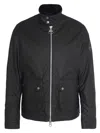Barbour International Lutlaw Harrington High Neck Jacket In Black