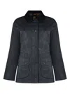 Barbour Collared Button-up Corduroy Jacket In Blue