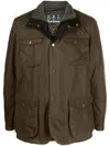 Barbour Ogston Waxed Cotton Jacket In Brown