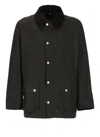 Barbour Jacket With Front Pockets And Long Sleeves In Green