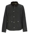 Barbour Reelin Wax Quilted Jacket In Black