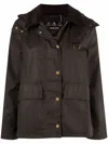 Barbour Coats Green In Brown