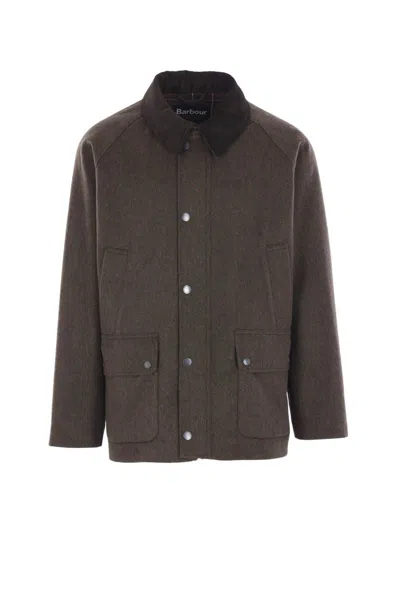 Barbour Corduroy Shirt Jacket In Brown