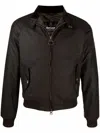 Barbour Funnel Neck Zip-up Wax Jacket In Green