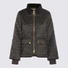 Barbour Diamond-quilted Zip-front Coat In Black