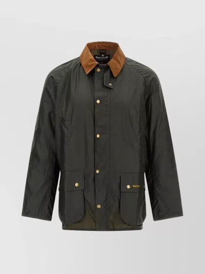 Barbour Collar Corduroy Jacket Pockets Sleeves