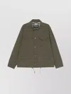 Barbour Collar Flap Pockets Side Drawstring Jacket In Brown