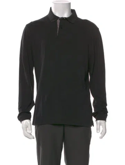 Pre-owned Barbour Collar Long Sleeve Polo Shirt In Green