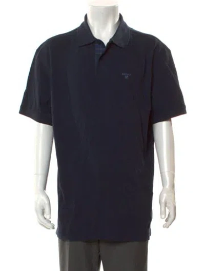 Pre-owned Barbour Collar Short Sleeve Polo Shirt In Blue