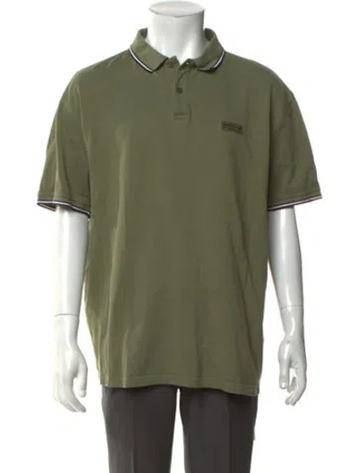 Pre-owned Barbour Collar Short Sleeve Polo Shirt In Green