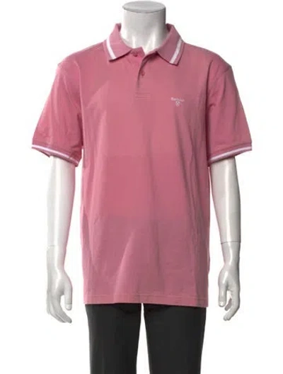 Pre-owned Barbour Collar Short Sleeve Polo Shirt In Pink