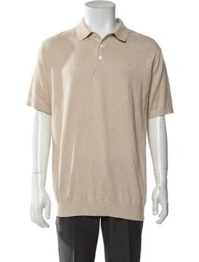 Pre-owned Barbour Collar Short Sleeve Polo Shirt W/ Tags In Neutrals