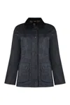 Barbour Beadnell Lightweight Waxed Cotton Jacket In Navy