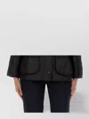 Barbour Collared Long Sleeve Coat With Flap Pockets In Black