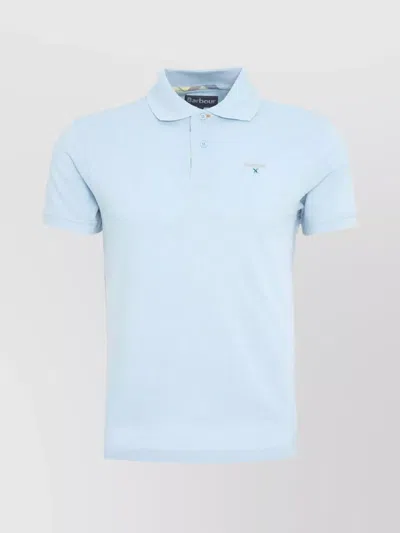 Barbour Collared Short Sleeve Polo Shirt In Blue