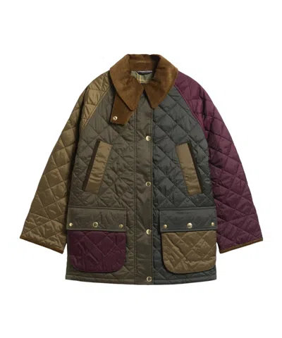 Barbour Color-block Diamond-quilted Jacket In Multi
