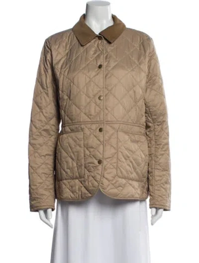 Pre-owned Barbour Colorblock Pattern Coat In Neutral