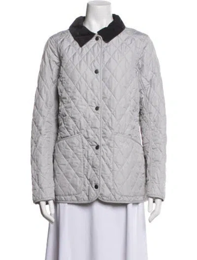 Pre-owned Barbour Colorblock Pattern Jacket In Gray