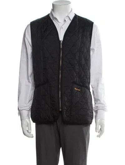 Pre-owned Barbour Colorblock Pattern Vest In Gray