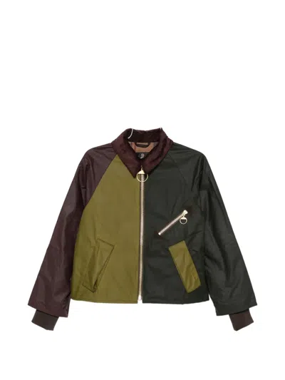 Barbour Colour-block Waxed Jacket In Multi