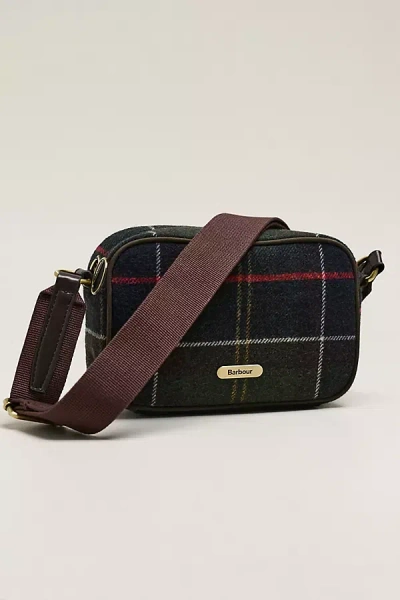 Barbour Contin Tartan Mini Crossbody Bag In Green