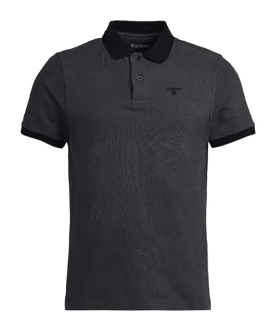 Barbour Contrast-collar Polo Shirt In Purple