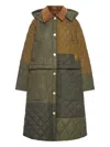 Barbour Cookston Quilted Single-breasted Coat In Green