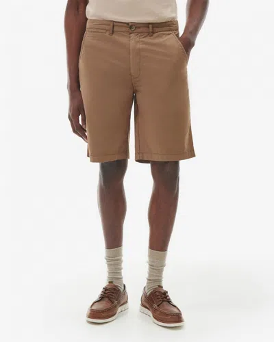 Barbour Corbett Mens Poplin Shorts In Brown