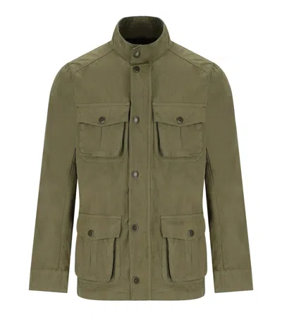 Barbour Corbridge Casual Bleached Olive Jacket In Green